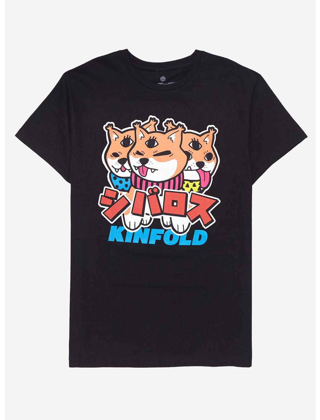 Three-Headed Shiba Kaiju T-Shirt By Kinfold, BLACK, hi-res