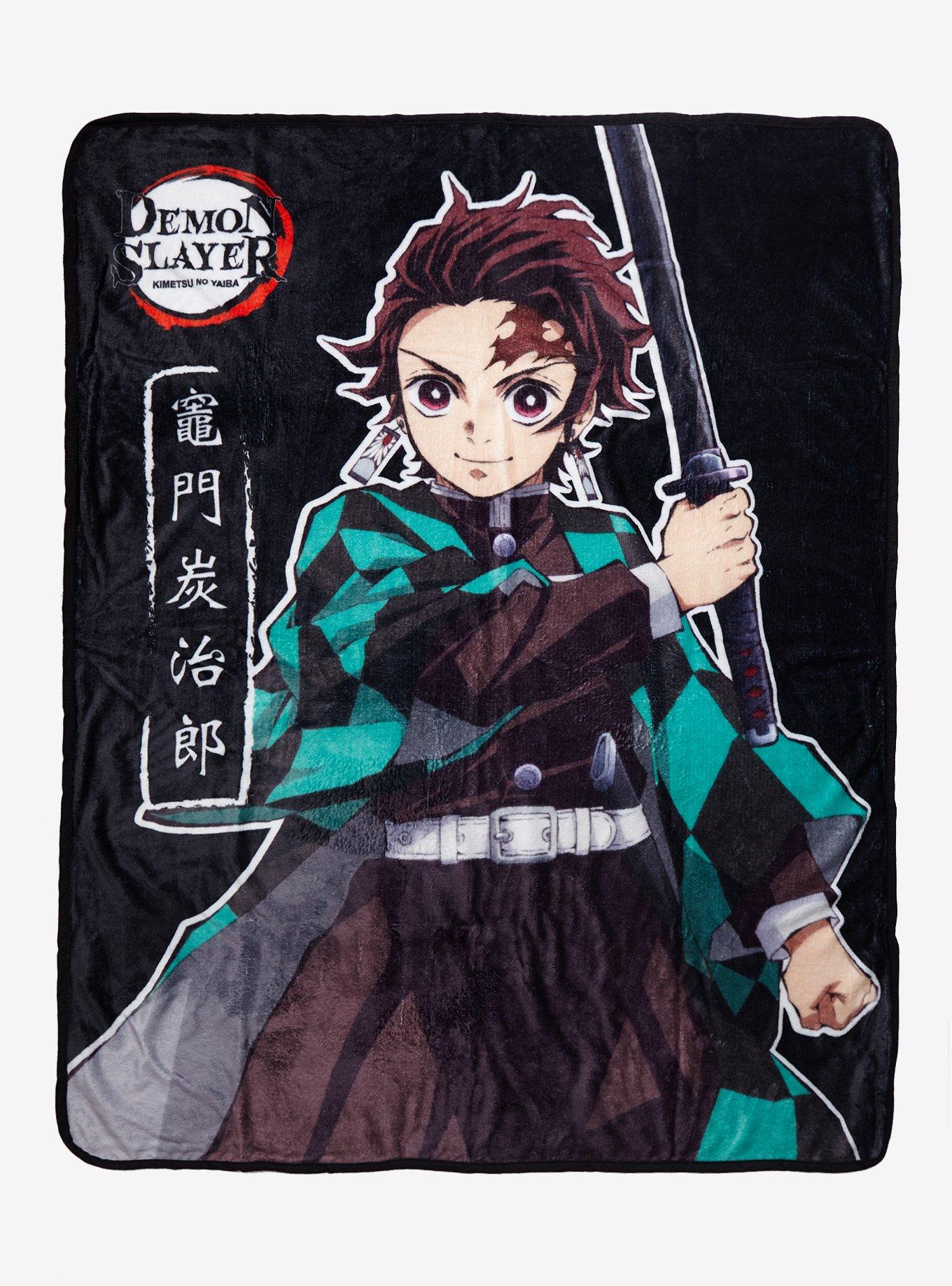 Demon Slayer: Kimetsu No Yaiba Tanjiro Kanji Throw Blanket, , hi-res