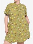 Her Universe Disney Chip 'N' Dale Acorn & Flowers Button-Up Dress Plus Size, MULTI, hi-res