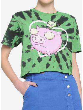 Invader Zim GIR Pig Tie-Dye Girls Crop T-Shirt, , hi-res