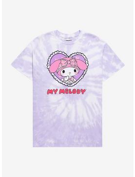My Melody & Kuromi Pastel Tie-Dye Boyfriend Fit Girls T-Shirt, , hi-res
