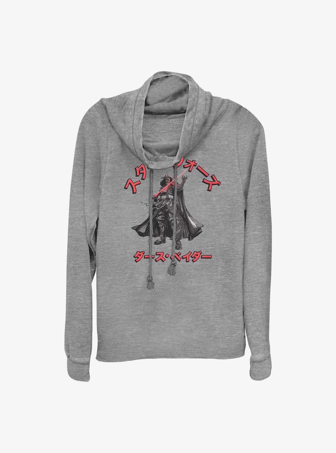 Star Wars: Visions Darth Vader Cowlneck Long-Sleeve Girls Top, GRAY HTR, hi-res