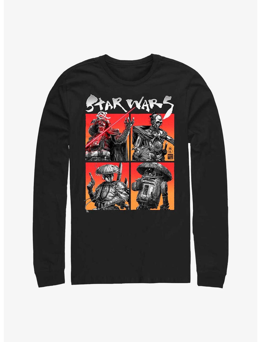 Star Wars: Visions Four Corner Panels Long-Sleeve T-Shirt, BLACK, hi-res