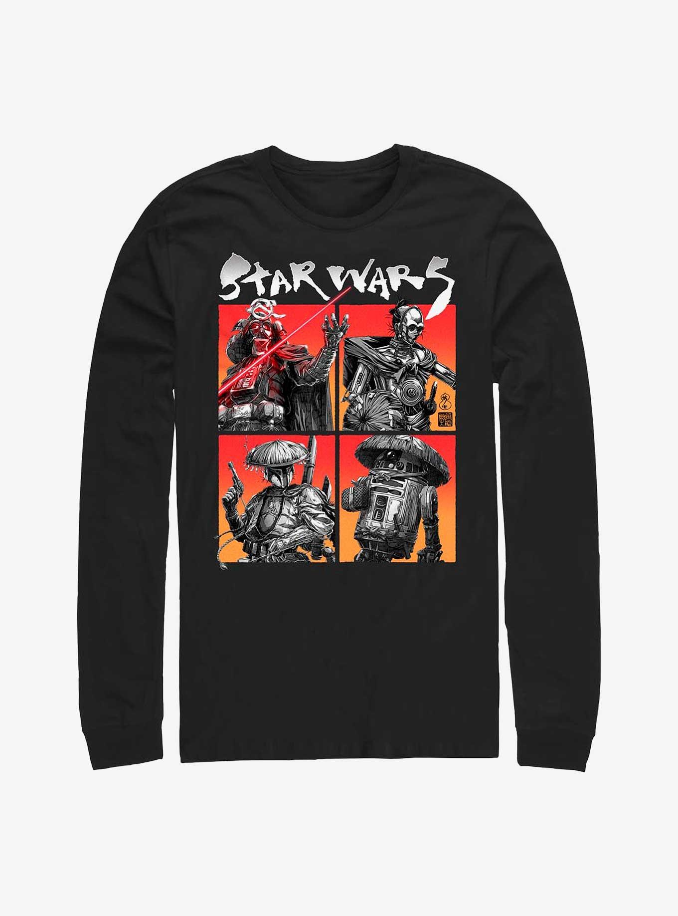 Star Wars: Visions Four Corner Panels Long-Sleeve T-Shirt, BLACK, hi-res