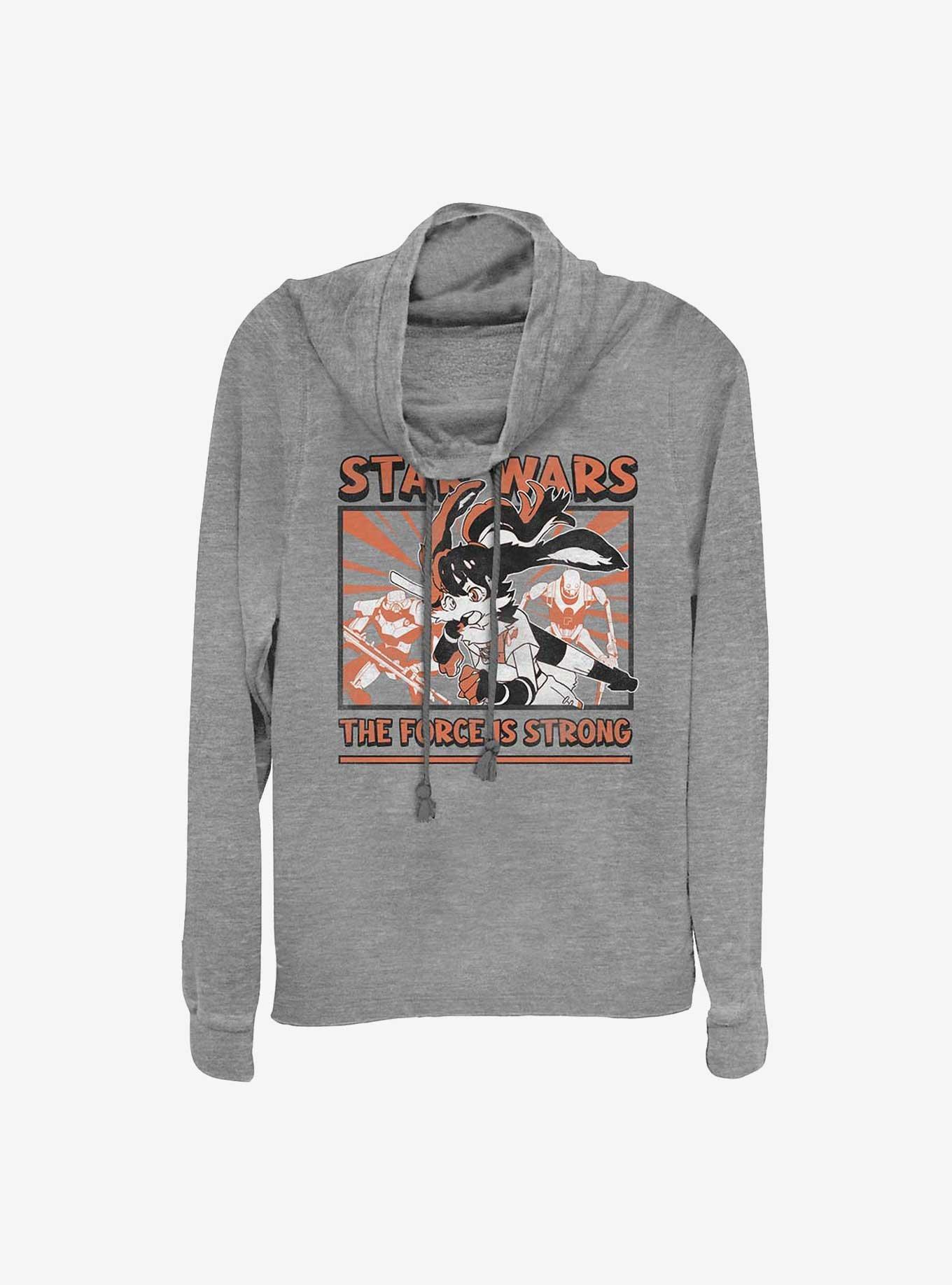 Star Wars: Visions The Force Is Strong In Lop Cowlneck Long-Sleeve Girls Top, , hi-res