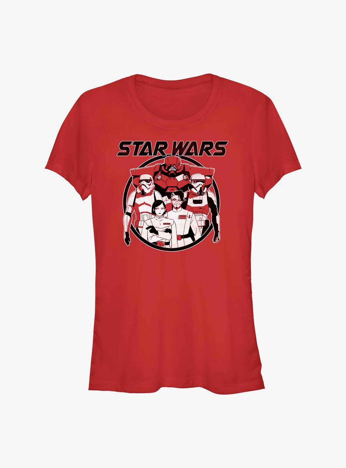 Star Wars: Visions The Dark Side Army Anime Girls T-Shirt, RED, hi-res