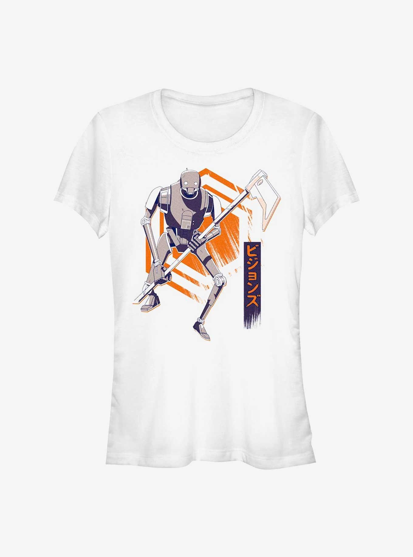 Star Wars: Visions Scythe Droid Girls T-Shirt, WHITE, hi-res