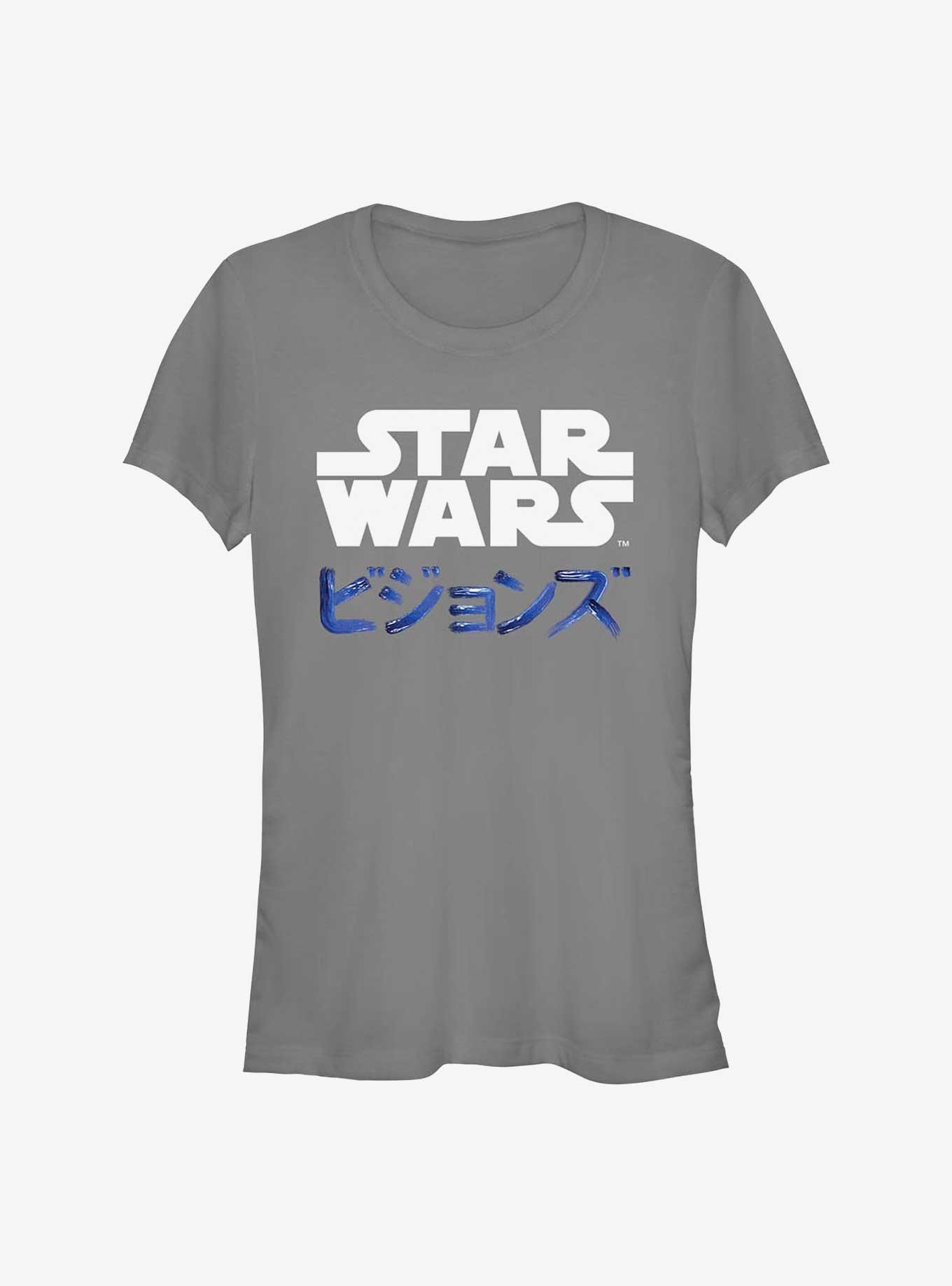 Star Wars: Visions Kanji Logo Girls T-Shirt, CHARCOAL, hi-res