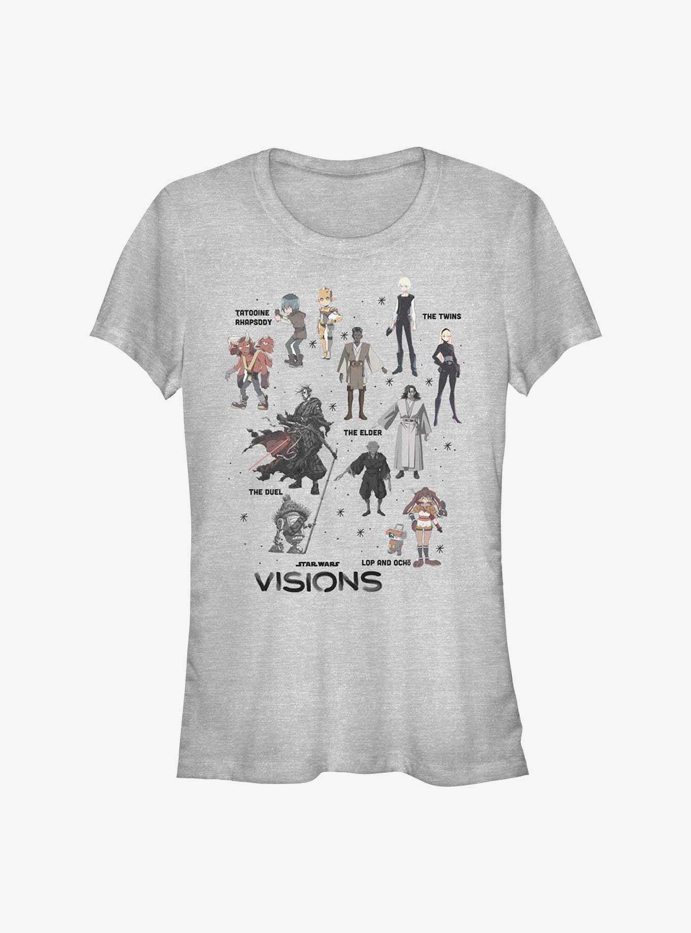 Star Wars: Visions Textbook Characters Girls T-Shirt, ATH HTR, hi-res