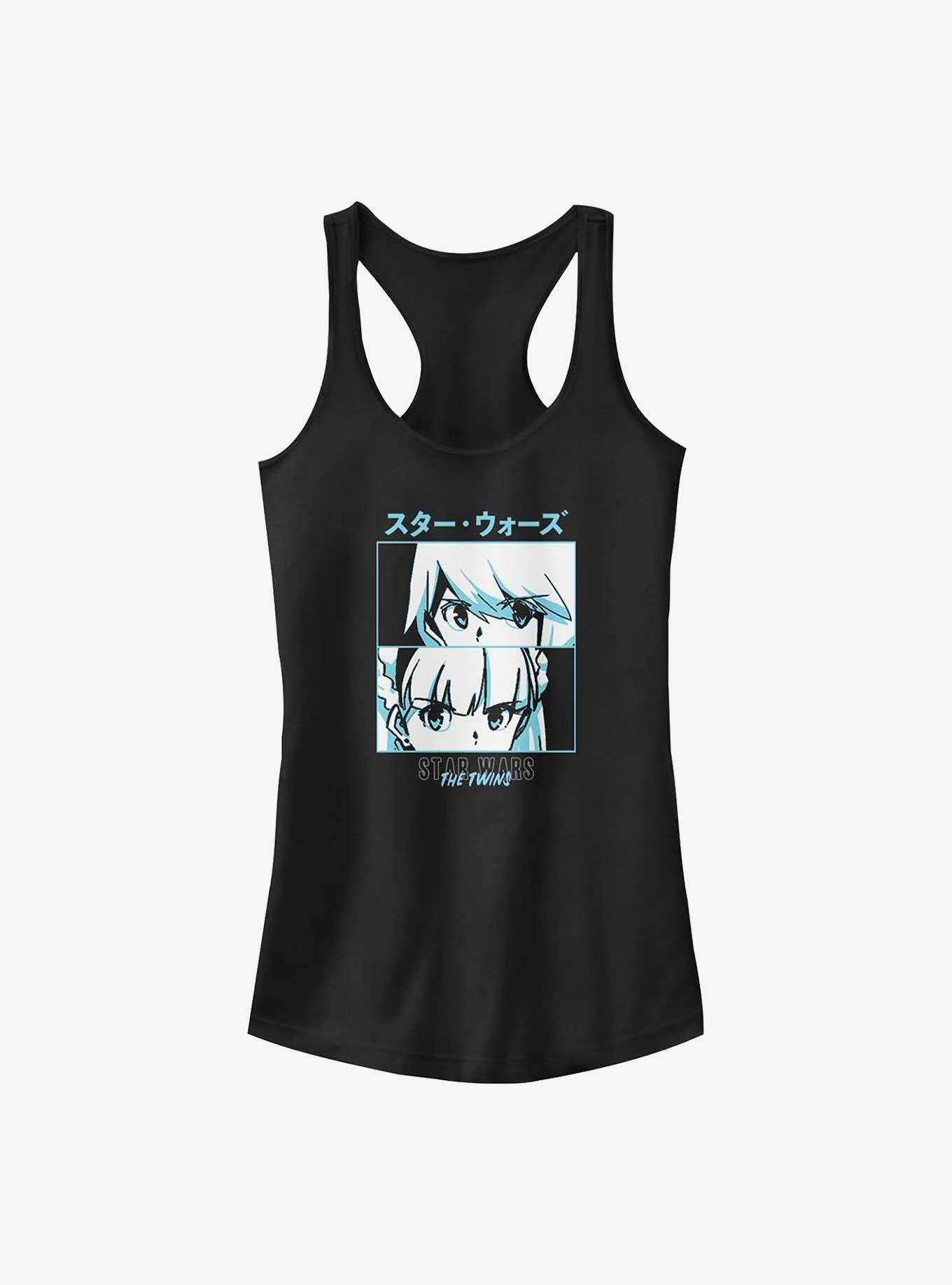 Star Wars: Visions The Twins Face-Off Girls Tank, BLACK, hi-res