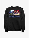 Star Wars: Visions Franchised Logo Crew Sweatshirt, BLACK, hi-res