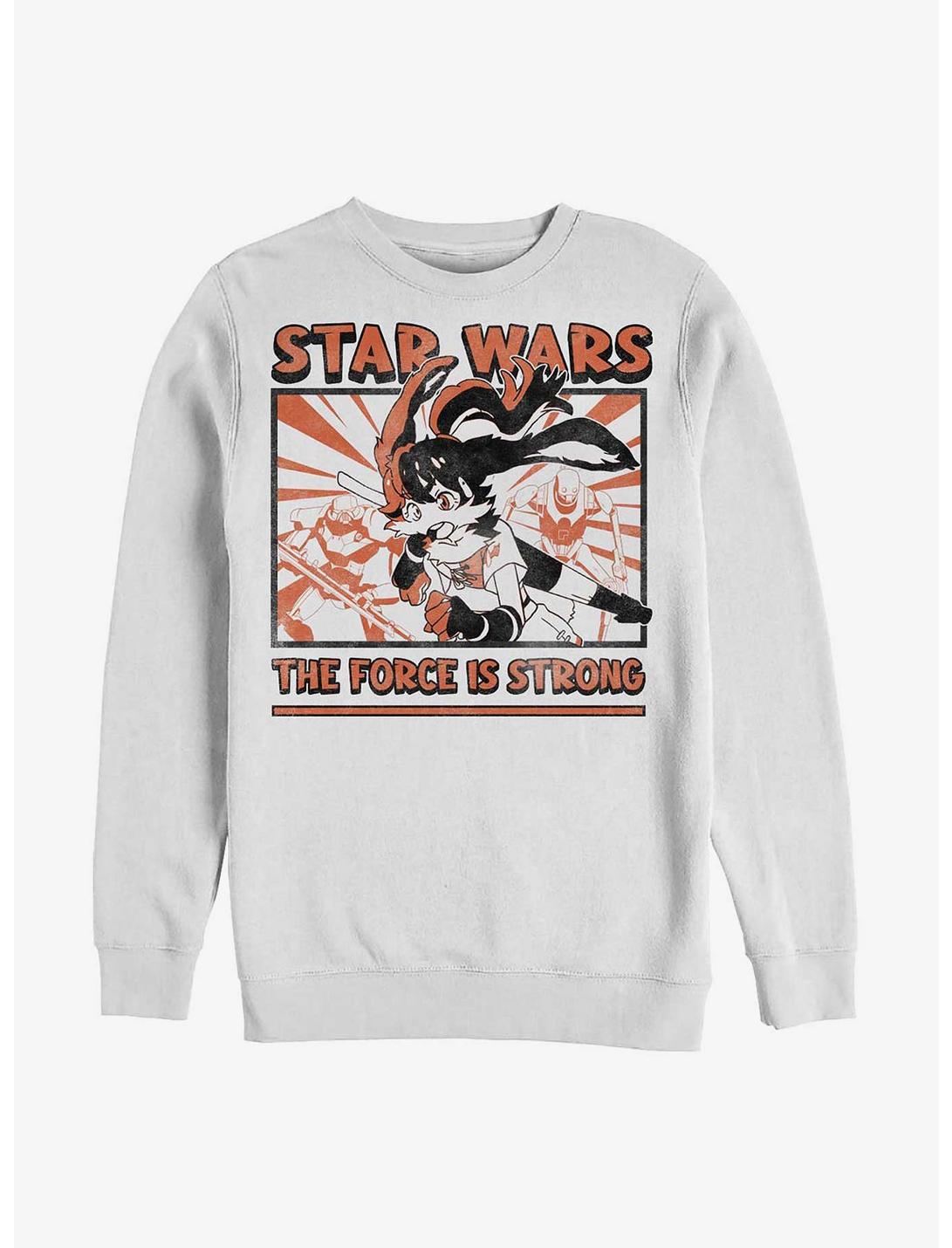 Star Wars: Visions The Force Is Strong In Lop Crew Sweatshirt, WHITE, hi-res