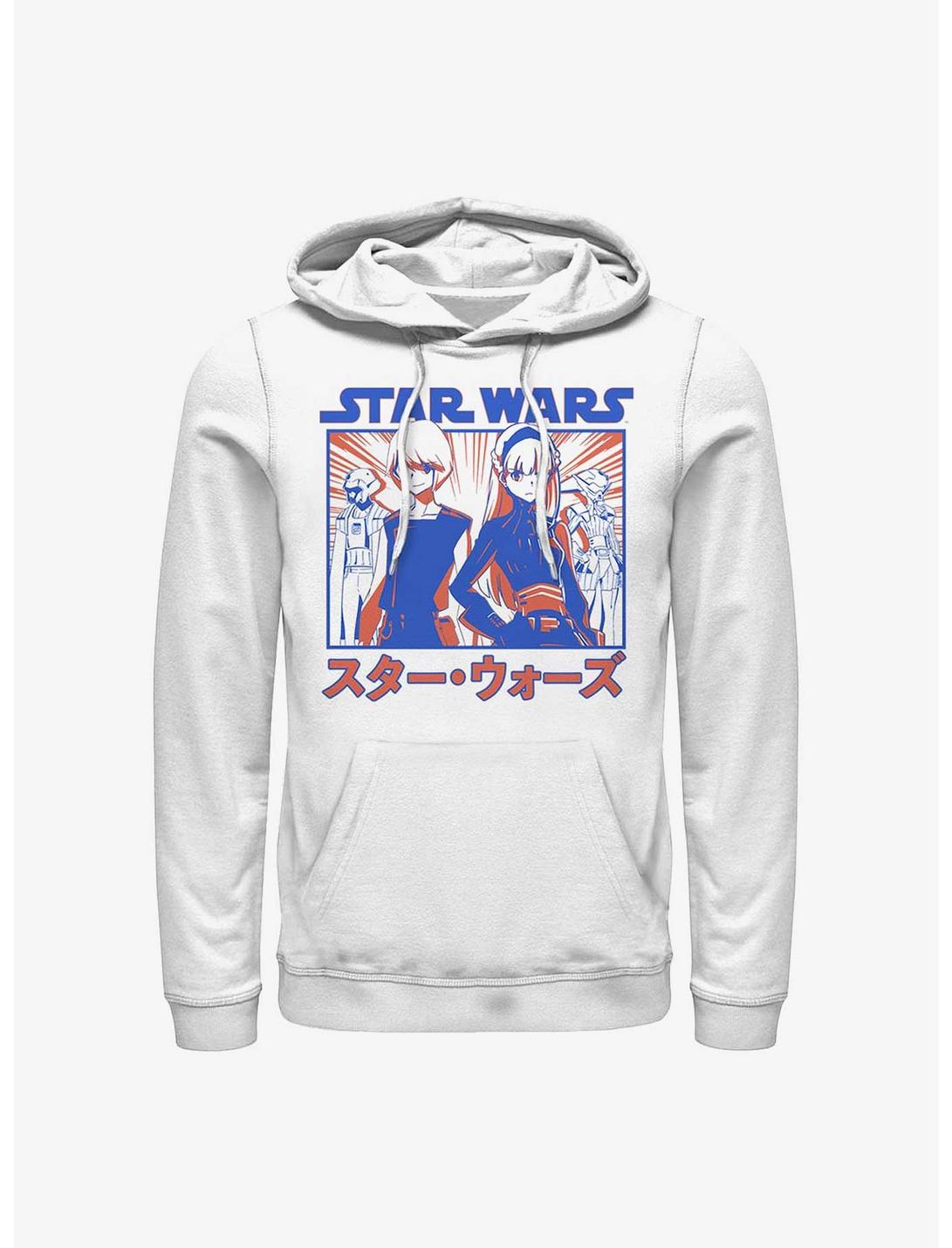 Star Wars: Visions The Twins Anime Hoodie, WHITE, hi-res