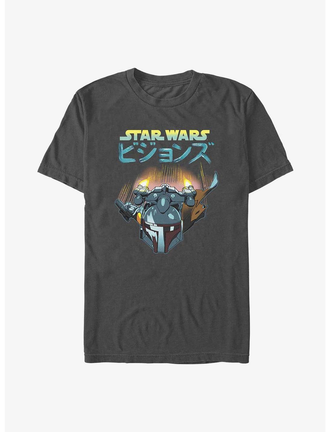 Star Wars: Visions Boba Fett Jetpack T-Shirt, CHARCOAL, hi-res