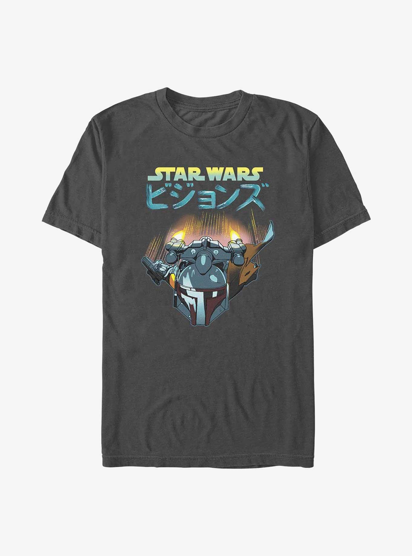 Star Wars: Visions Boba Fett Jetpack T-Shirt, CHARCOAL, hi-res