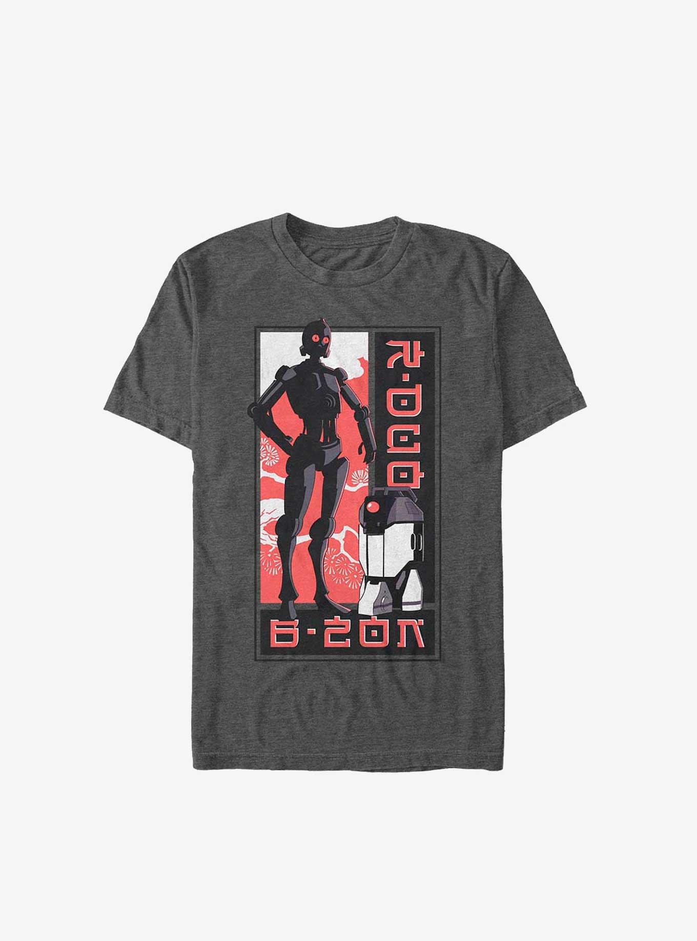 Star Wars: Visions Anime Droids T-Shirt, CHAR HTR, hi-res