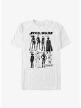 Star Wars: Visions Inked Sketched Characters T-Shirt, WHITE, hi-res