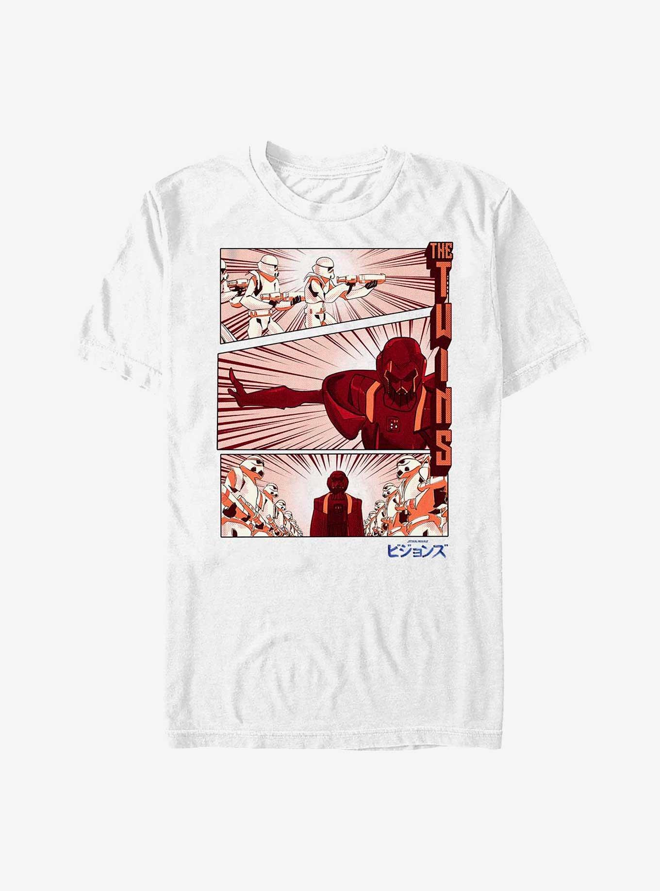 Star Wars: Visions Showdown Comic Panel T-Shirt, WHITE, hi-res