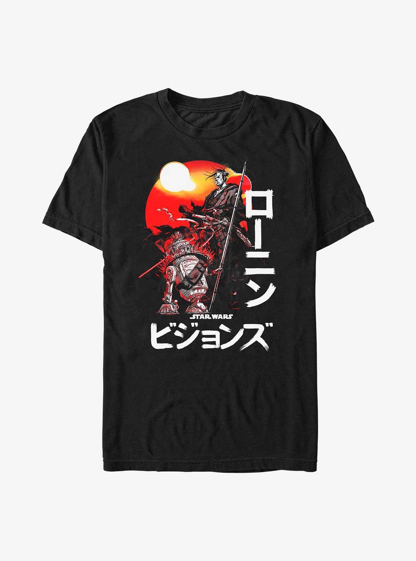 Star Wars Visions Droid And Ronin Samurai T Shirt Black Hot Topic 1038