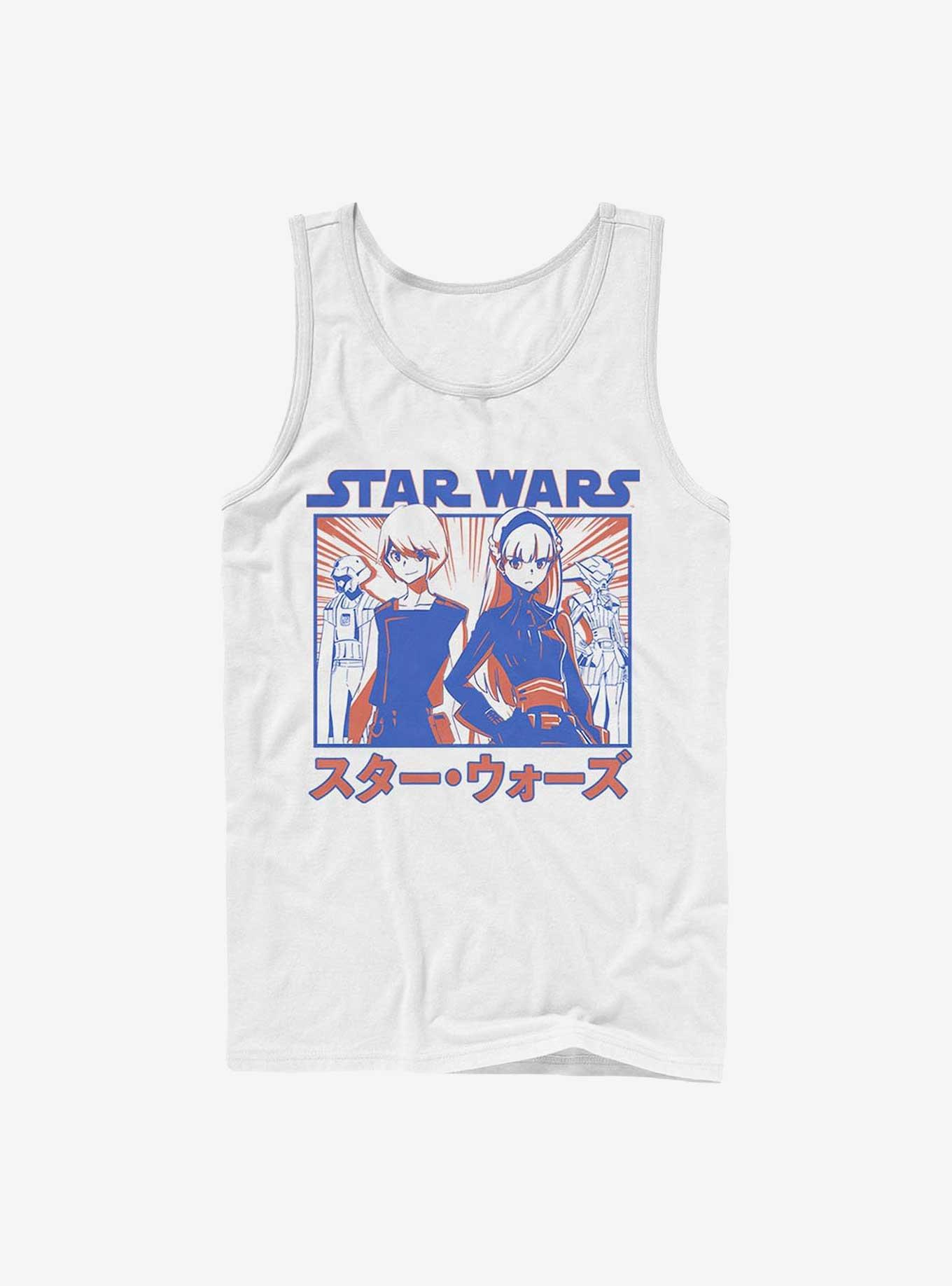 Star Wars: Visions The Twins Anime Tank Top, WHITE, hi-res