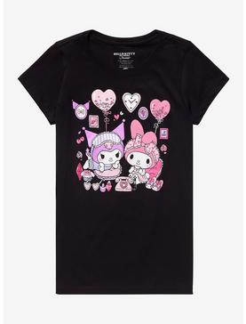 My Melody & Kuromi Slumber Party Girls T-Shirt Plus Size, , hi-res