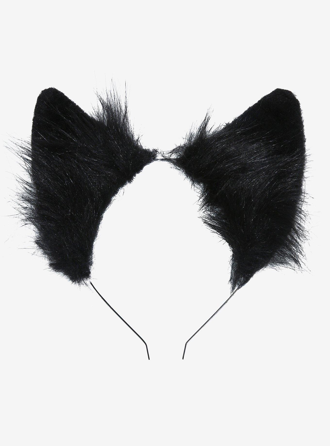 Black & White Reversible Cat Ear Headband, , hi-res