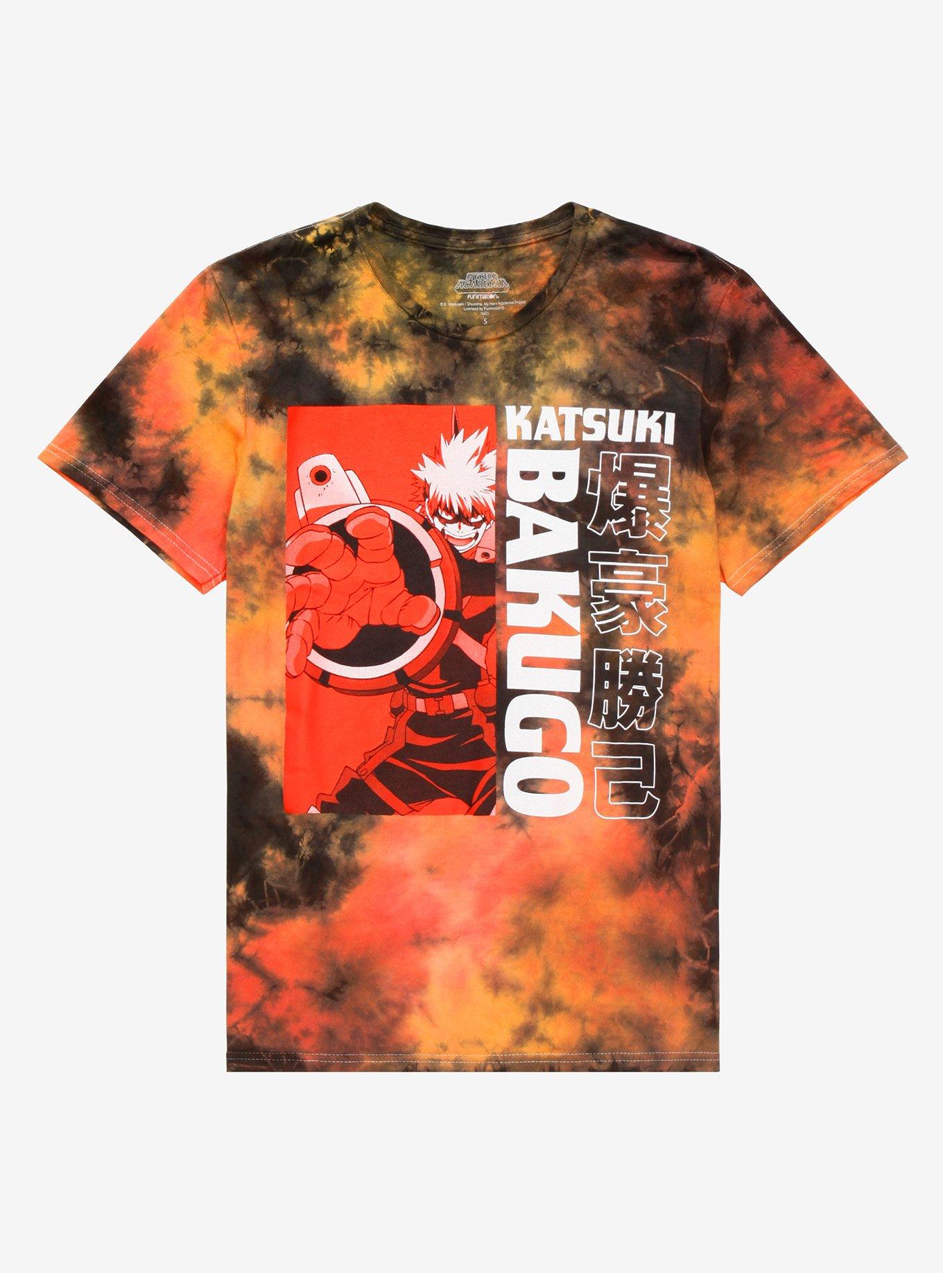 My Hero Academia Bakugo Rust Tie-Dye Girls T-Shirt, MULTI, hi-res