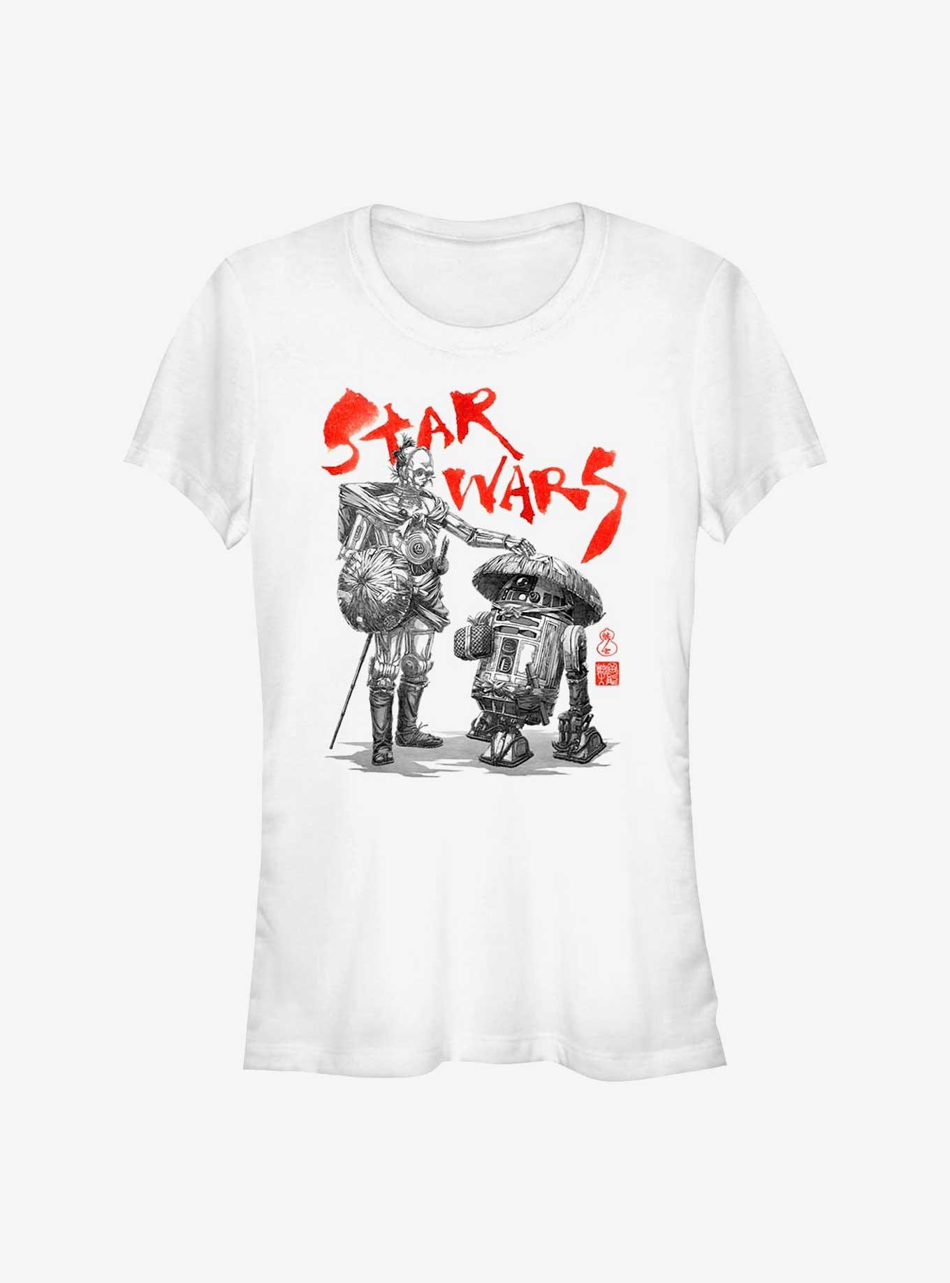 Star Wars: Visions Anime Droids Girls T-Shirt, WHITE, hi-res