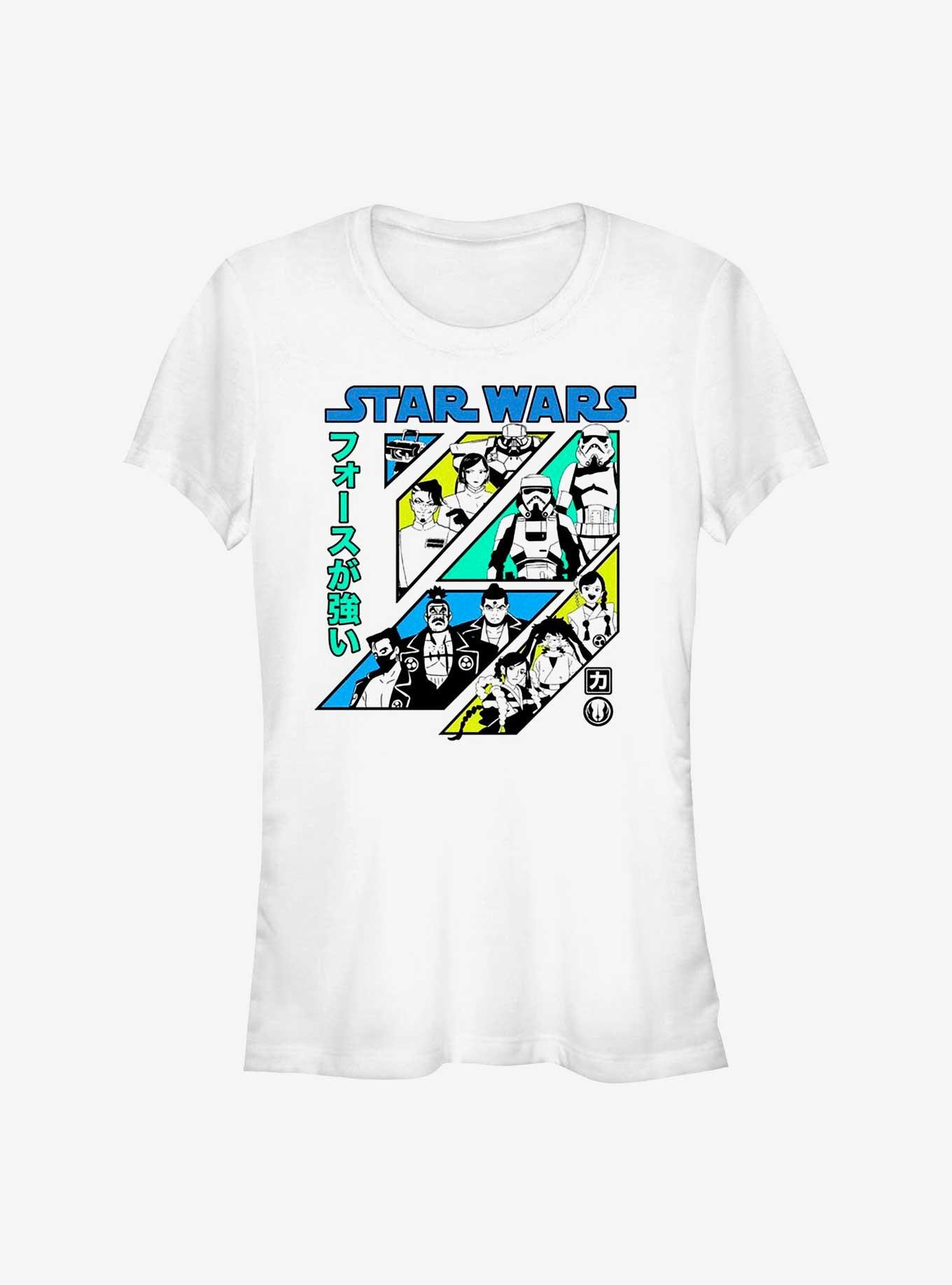 Star Wars: Visions Character Grid Girls T-Shirt, WHITE, hi-res