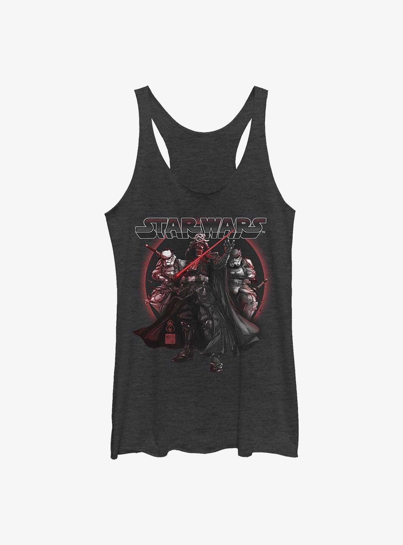 Star Wars: Visions Darth Vader & Stormtroopers Girls Tank, BLK HTR, hi-res