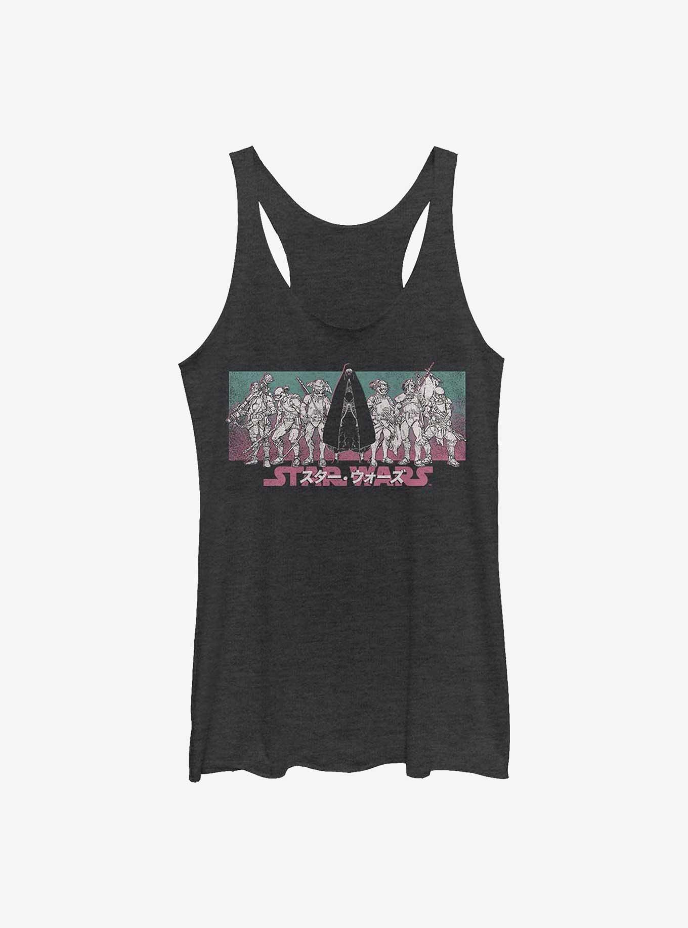 Star Wars: Visions Group Lineup Girls Tank, BLK HTR, hi-res