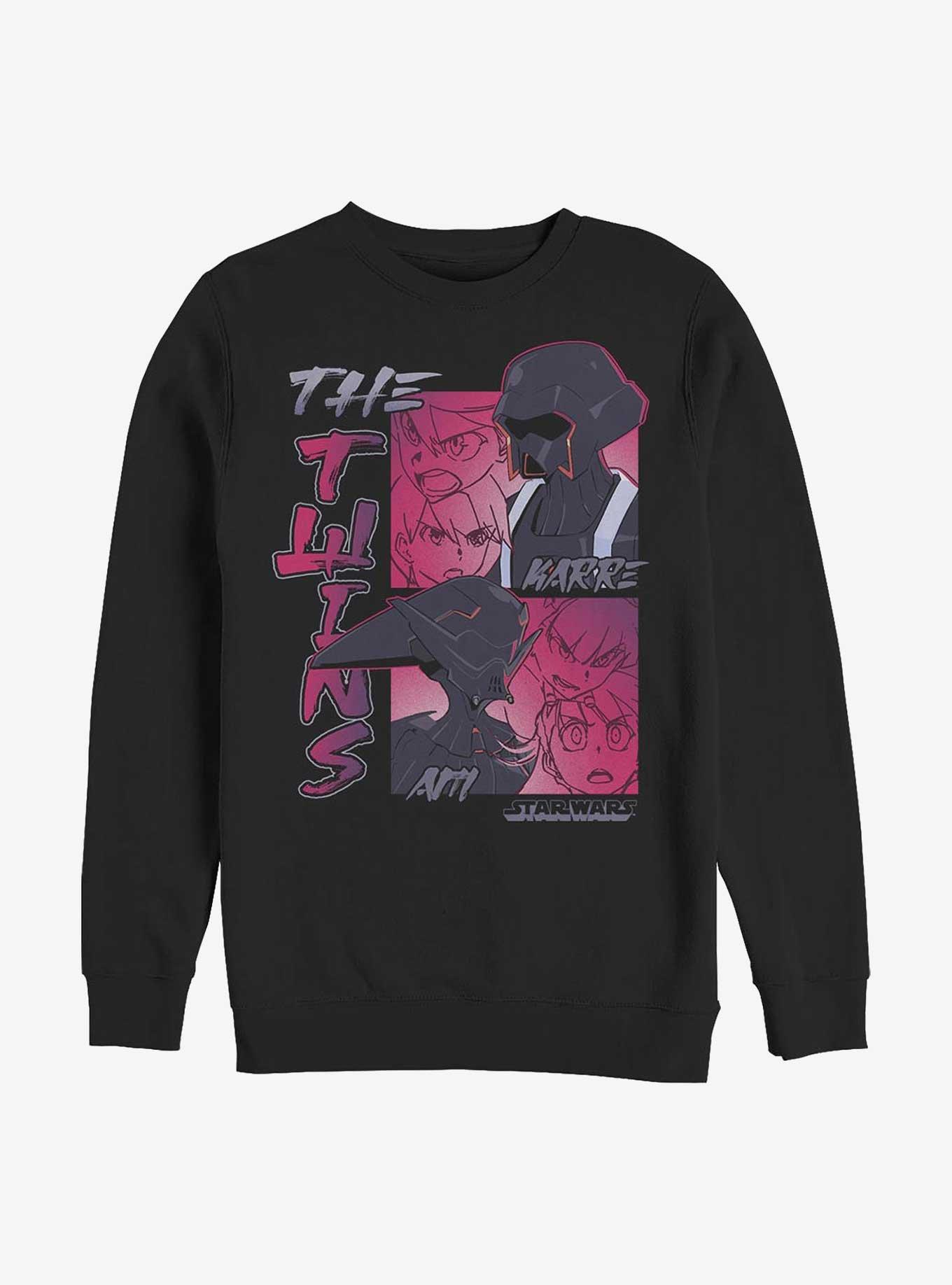 Star Wars: Visions The Twins Crew Sweatshirt, BLACK, hi-res
