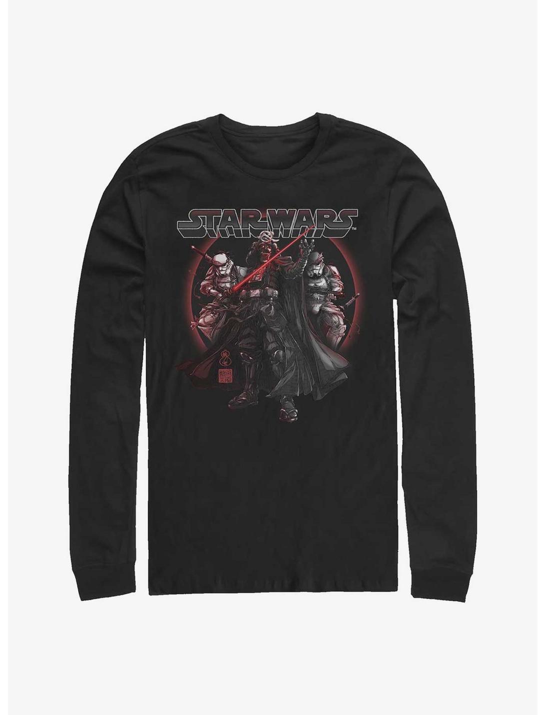 Star Wars: Visions Darth Vader & Stormtroopers Long-Sleeve T-Shirt, BLACK, hi-res