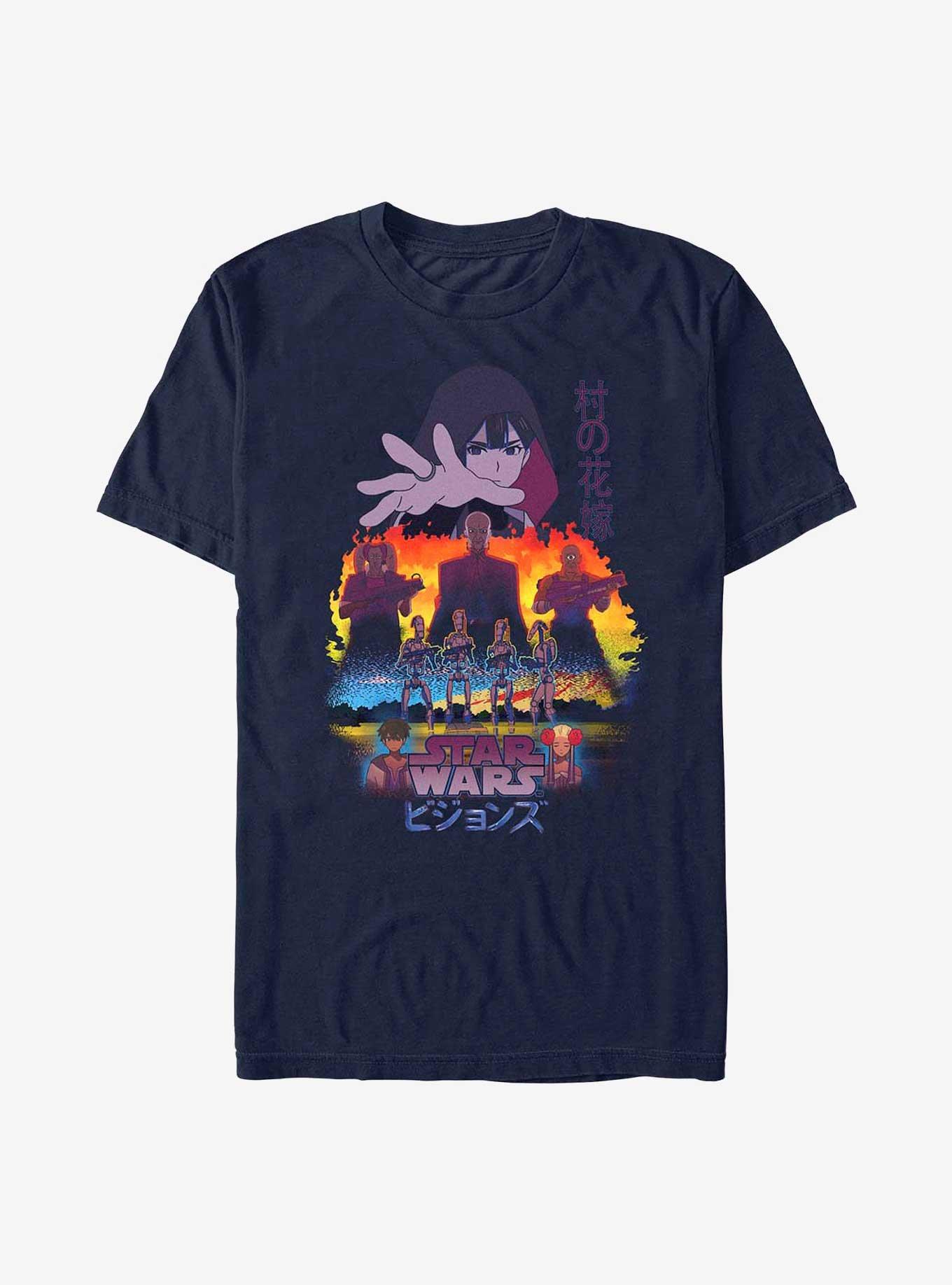 Star Wars: Visions It Takes A Village T-Shirt, NAVY, hi-res