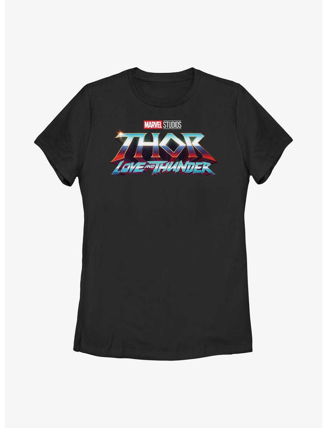 Marvel Thor: Love And Thunder Thunder Logo Womens T-Shirt, BLACK, hi-res