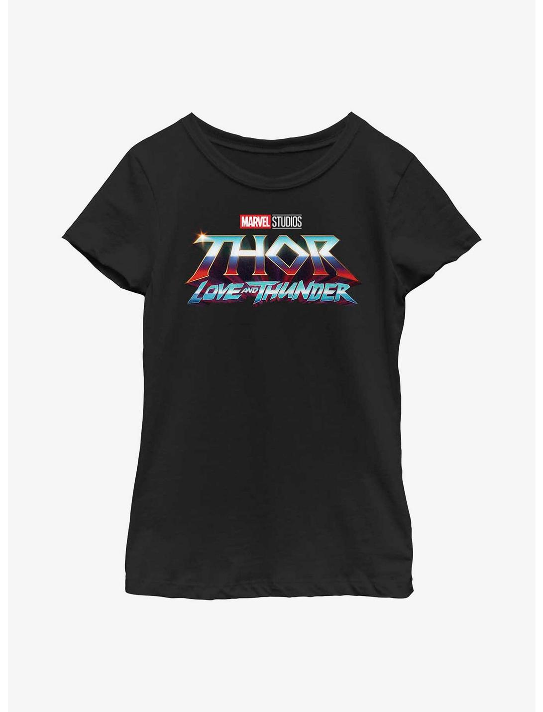 Marvel Thor: Love And Thunder Thunder Logo Youth Girls T-Shirt, BLACK, hi-res