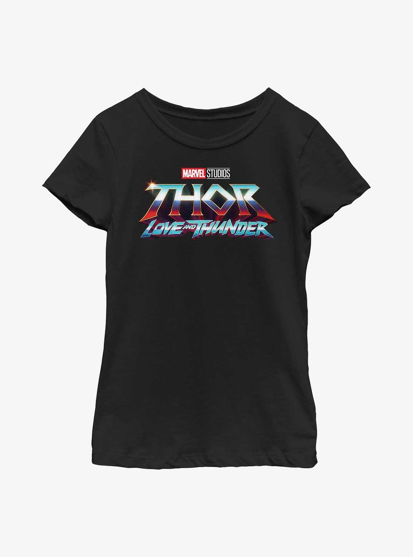 Marvel Thor: Love And Thunder Thunder Logo Youth Girls T-Shirt, BLACK, hi-res
