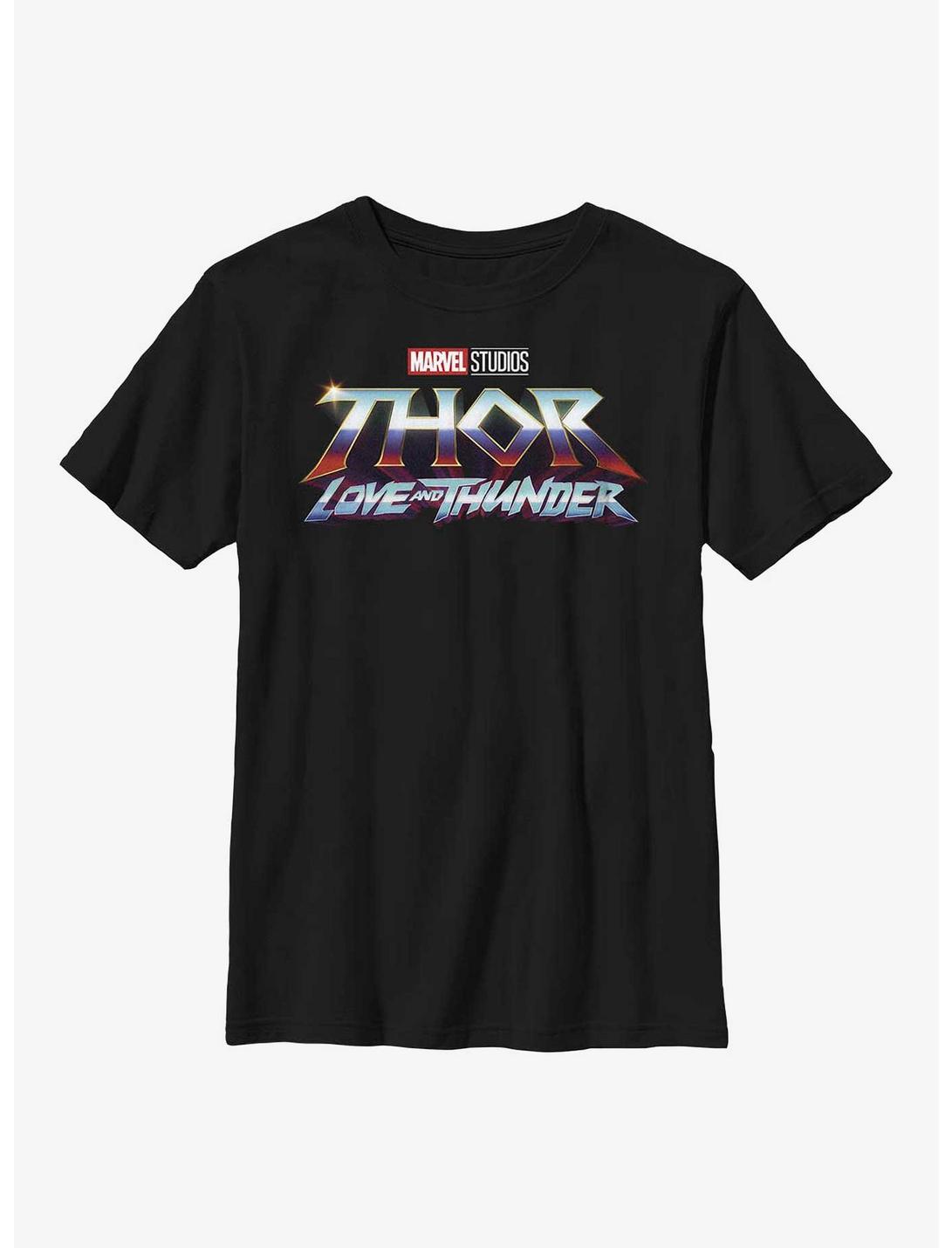 Marvel Thor: Love And Thunder Thunder Logo Youth T-Shirt, BLACK, hi-res
