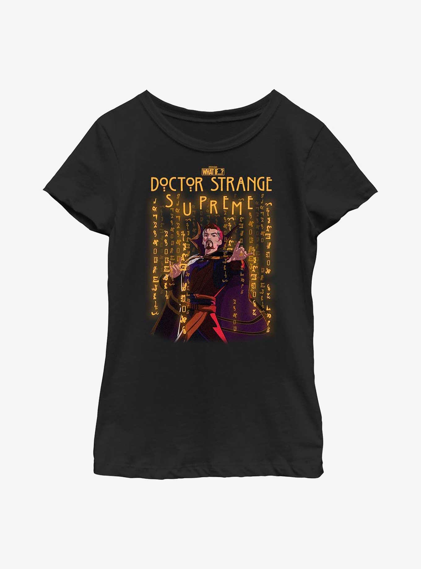 Marvel What If...? Strange Glyphs Youth Girls T-Shirt, , hi-res