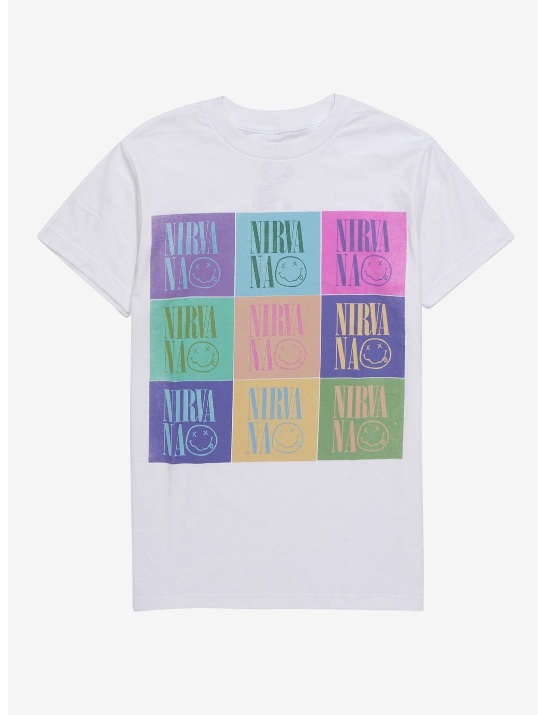 Nirvana Grid Girls T-Shirt, WHITE, hi-res