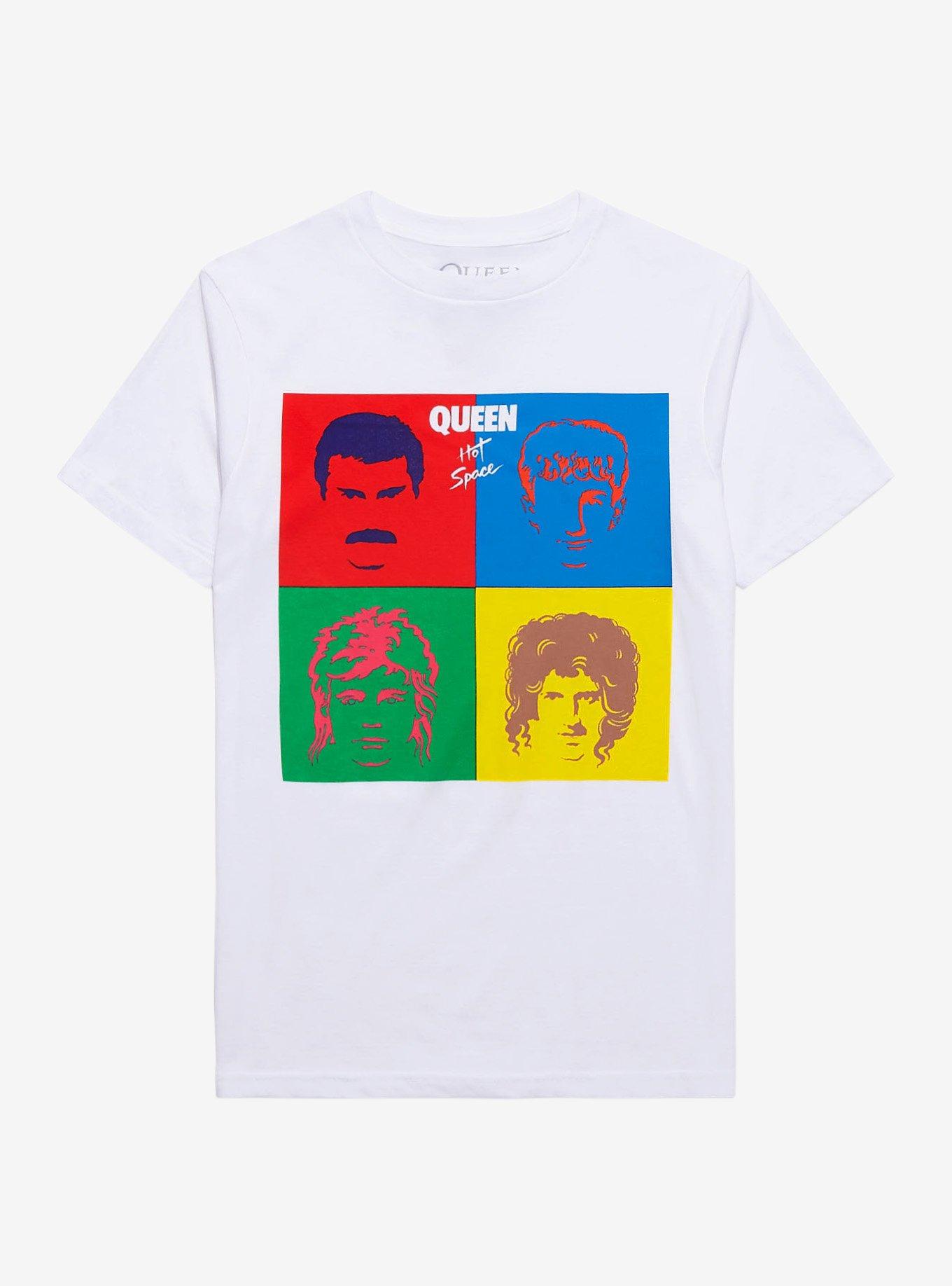 Queen Band Member Grid Girls T-Shirt, WHITE, hi-res