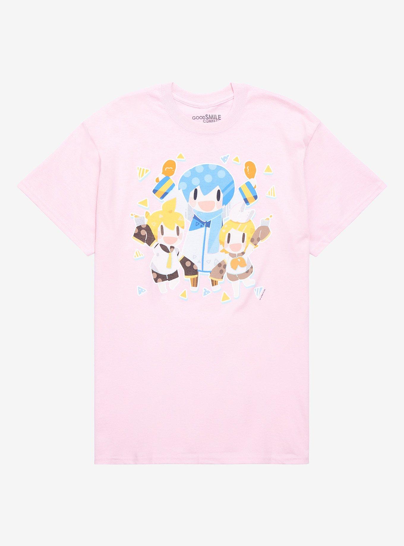 Hatsune Miku Chibi KAITO And Rin & Len T-Shirt, PINK, hi-res