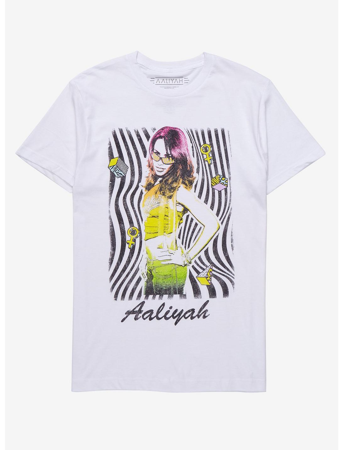 Aaliyah Pop Art Girls T-Shirt, WHITE, hi-res