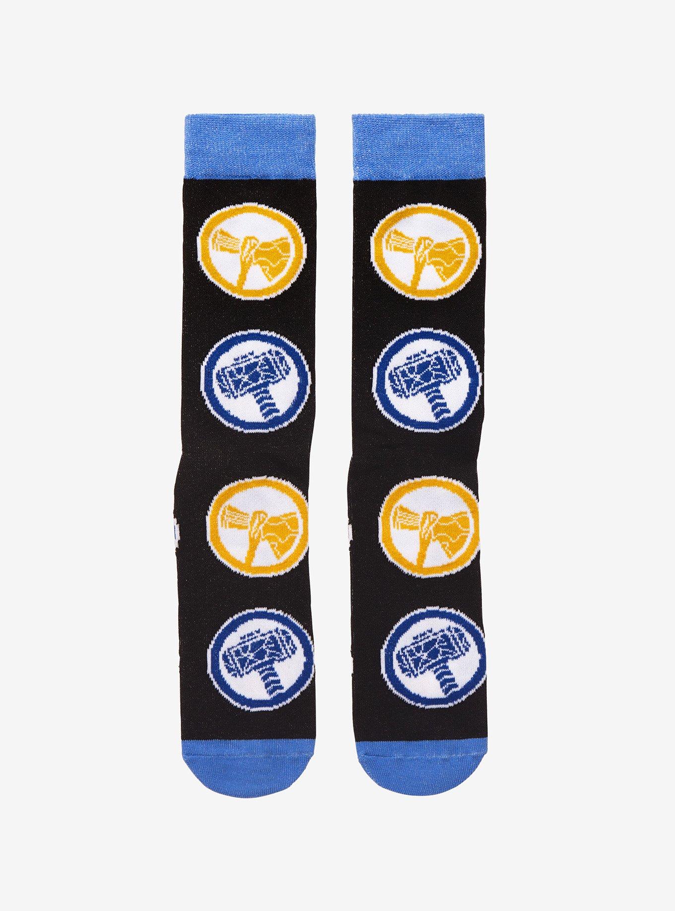 Marvel Thor Love And Thunder Symbols Crew Socks, , hi-res
