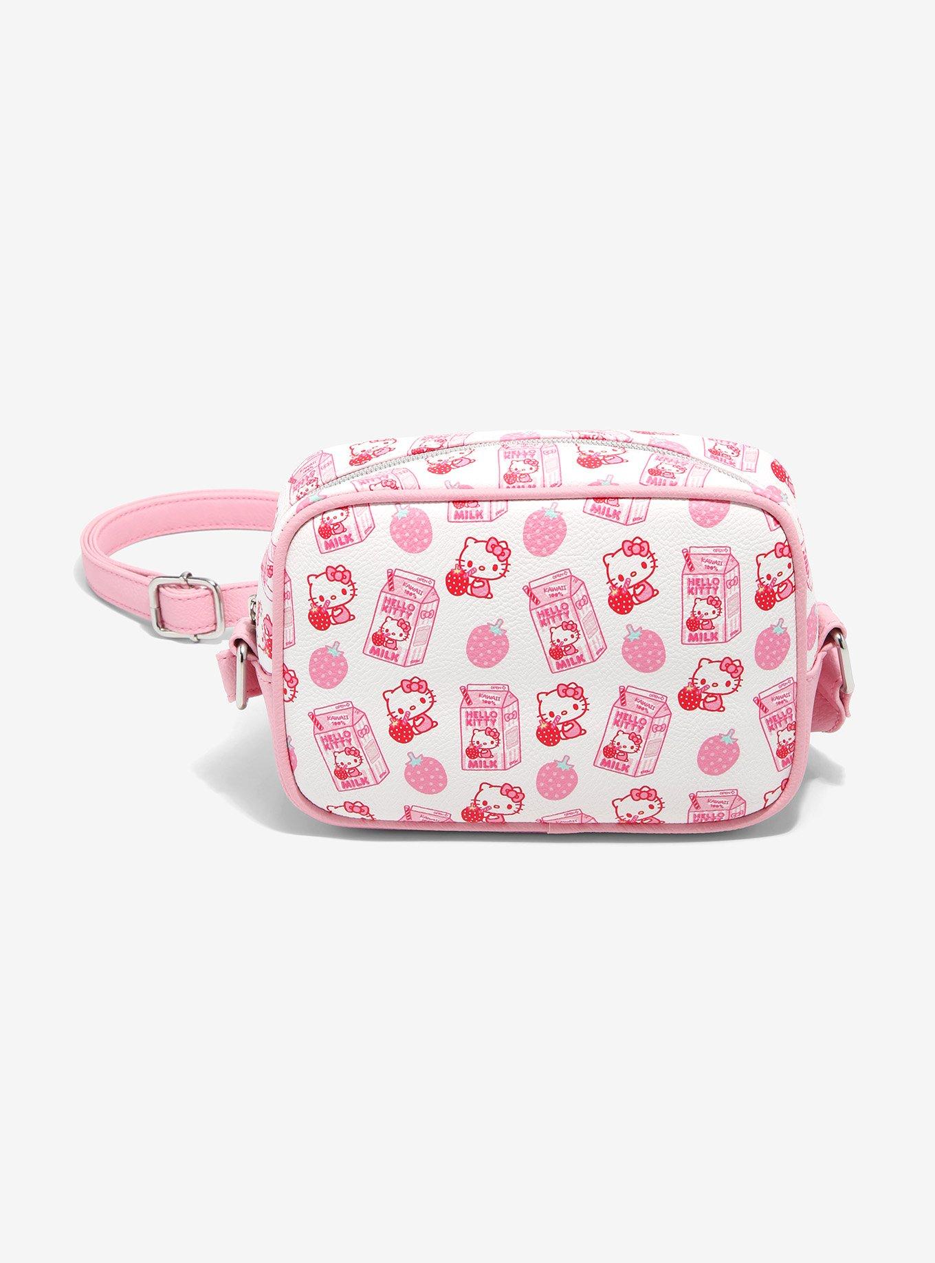 Loungefly Hello Kitty Strawberry Milk Crossbody Bag | Hot Topic