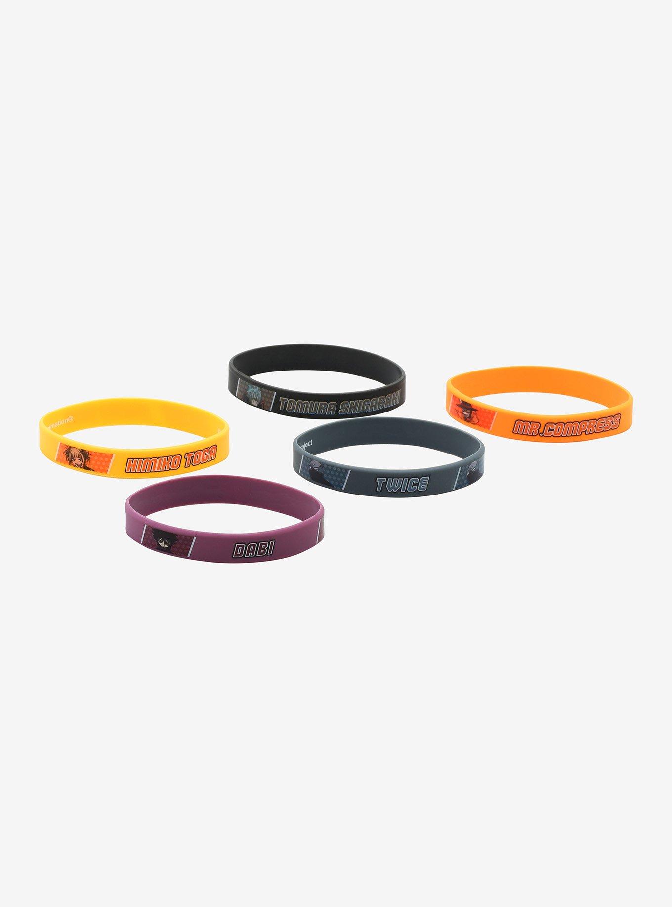 My Hero Academia League Of Villains Rubber Bracelet Set, , hi-res