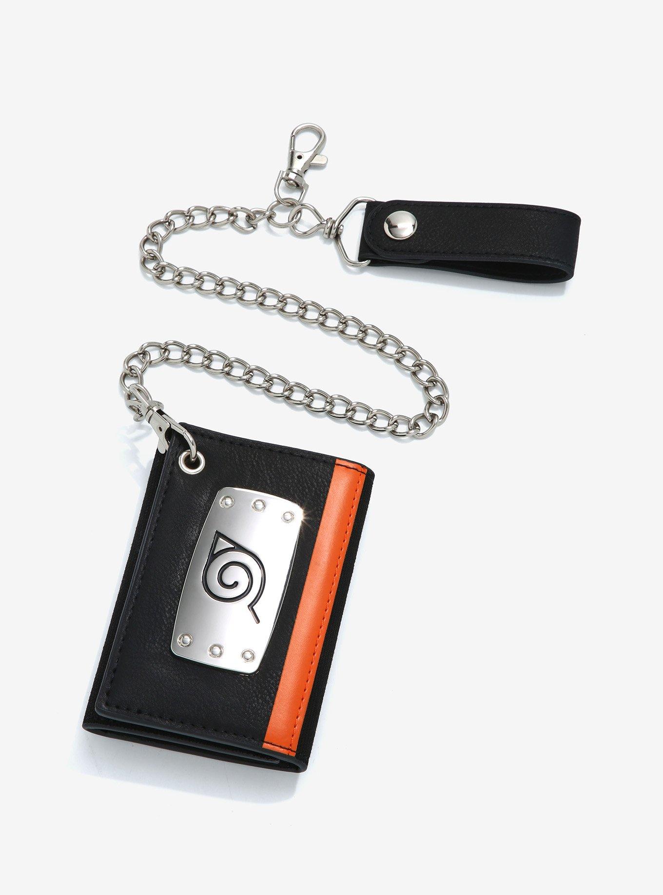 Naruto Shippuden Leaf Village Headband Trifold Chain Wallet, , hi-res