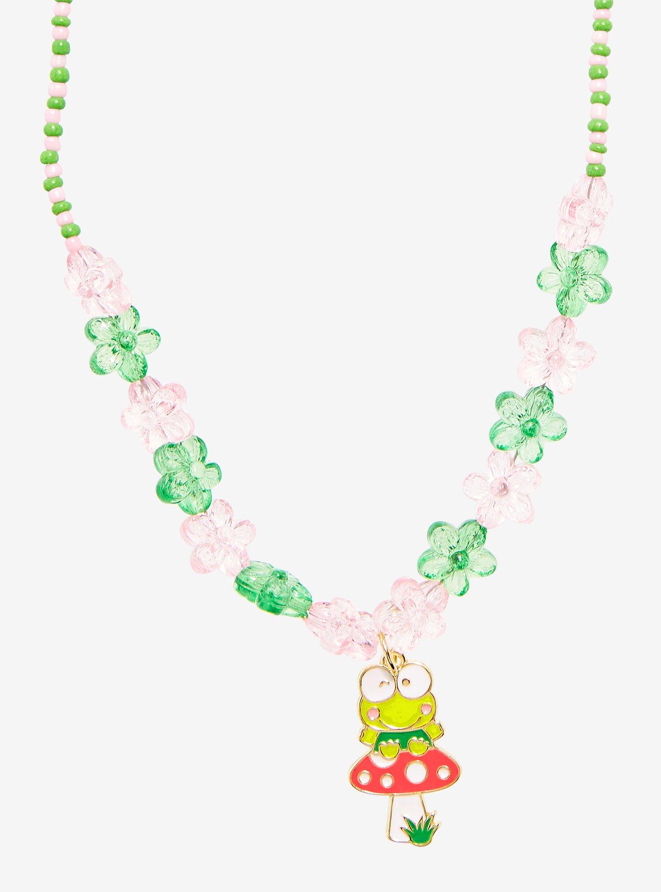 Keroppi Mushroom Beaded Necklace, , hi-res