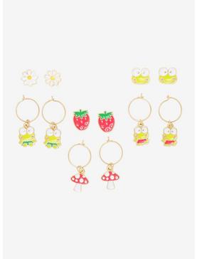 Keroppi Mushroom & Strawberry Mini Hoop Earring Set, , hi-res