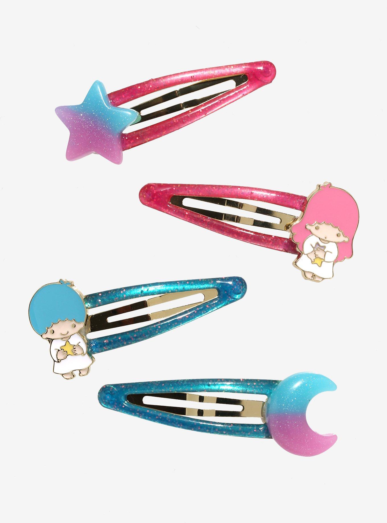 Little Twin Stars Glitter Hair Clip Set, , hi-res